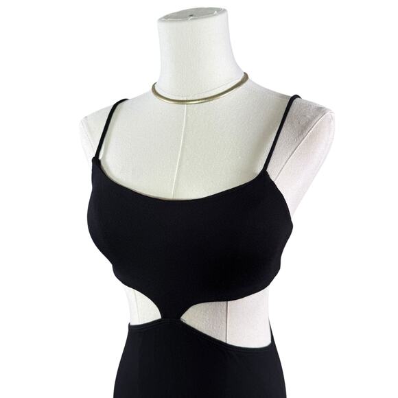 FP Beach Piper Midi Dress Black Cutout Waist Spaghetti Strap | XS - Picture 9 of 11